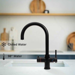 Image of Fohen Fervente Matt Black 4-in-1 Boiling & Chilled Water Tap