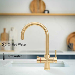 Image of Fohen Fervente Unfinished Brass 4-in-1 Boiling & Chilled Water Tap