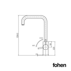 Image of Fohen Fohen Figaro Brushed Gold Boiling Water Tap