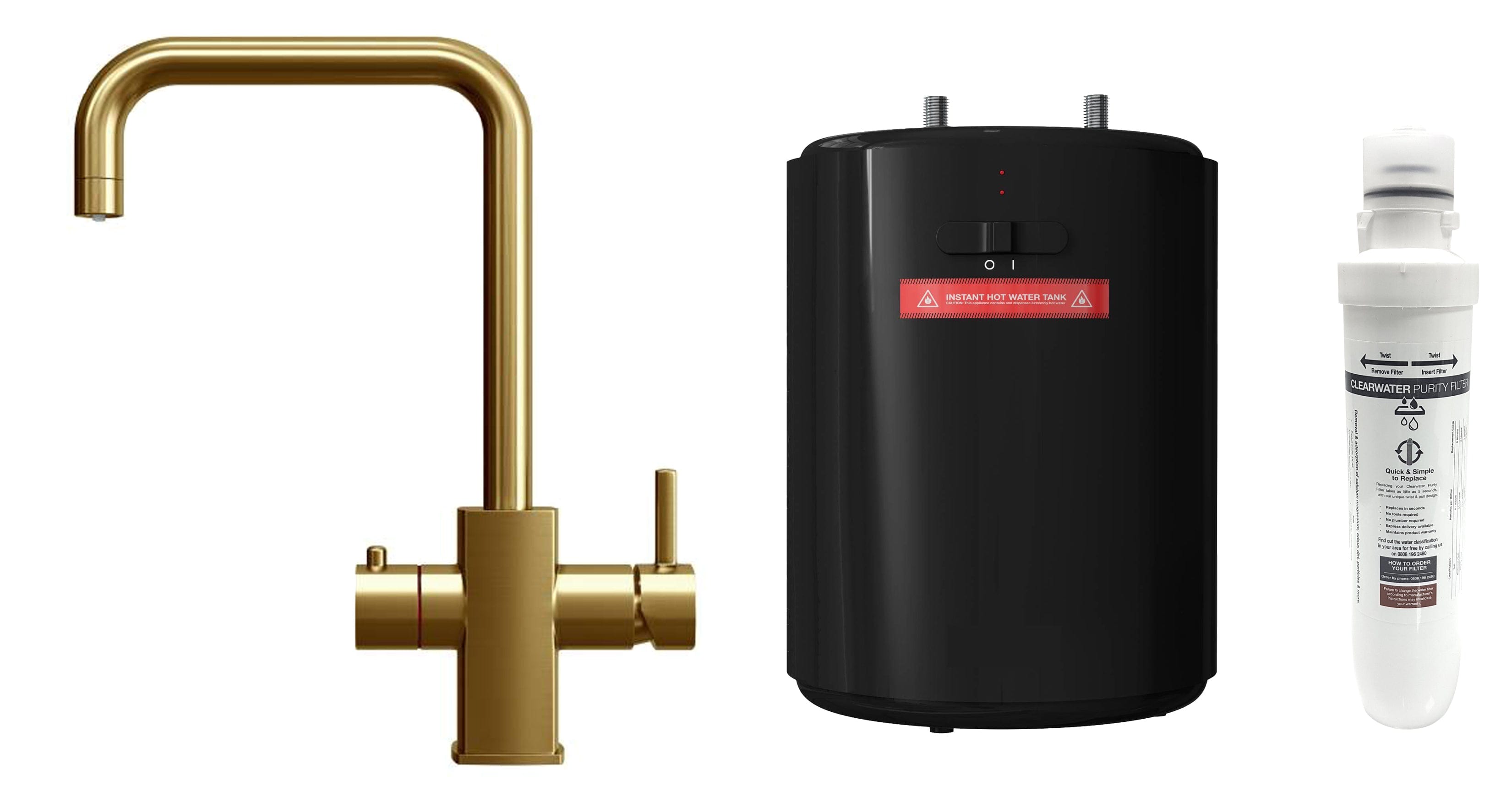 Fohen Fohen Figaro Brushed Gold Boiling Water Tap