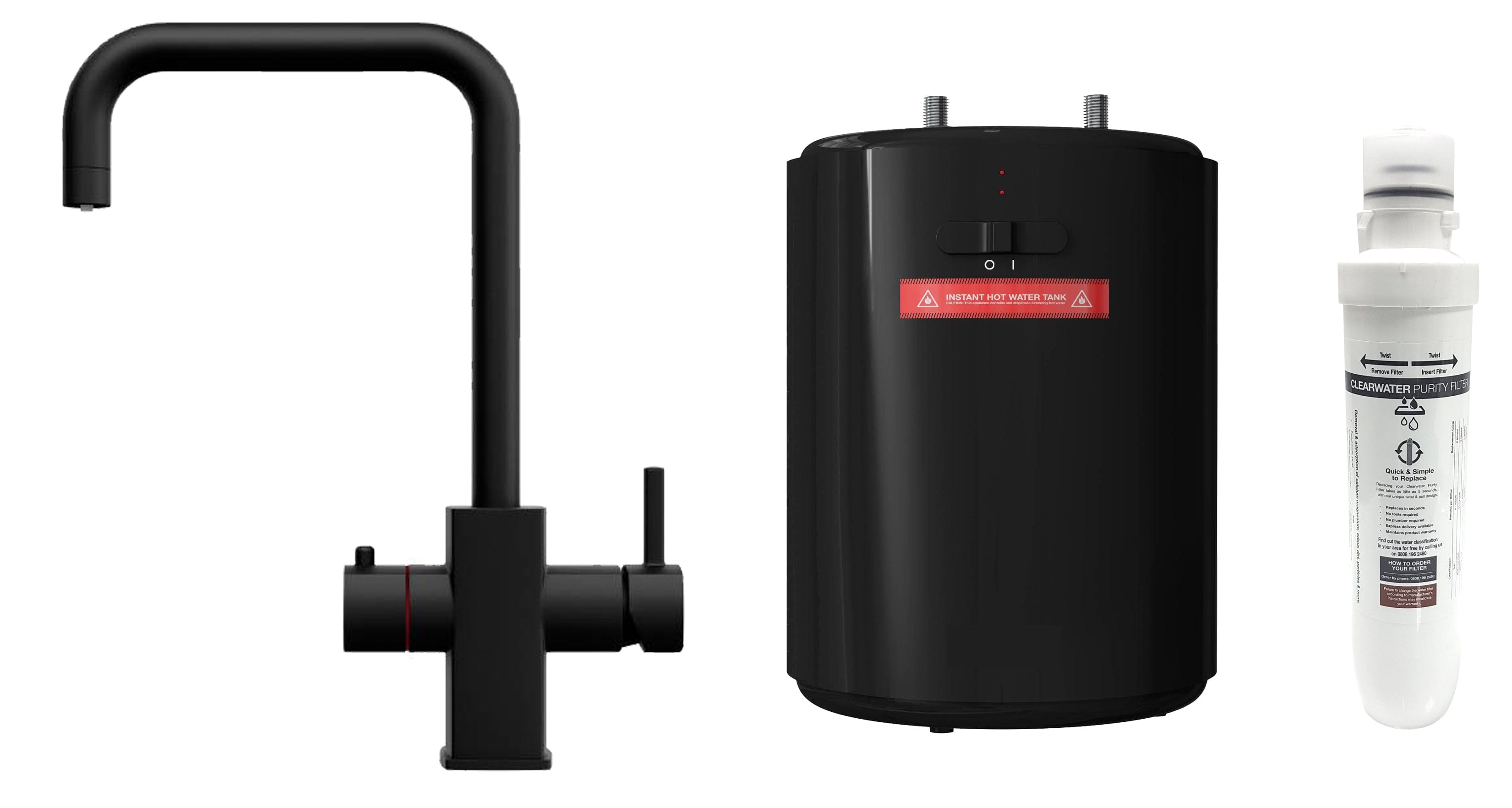 Fohen Fohen Figaro Matt Black Boiling Water Tap