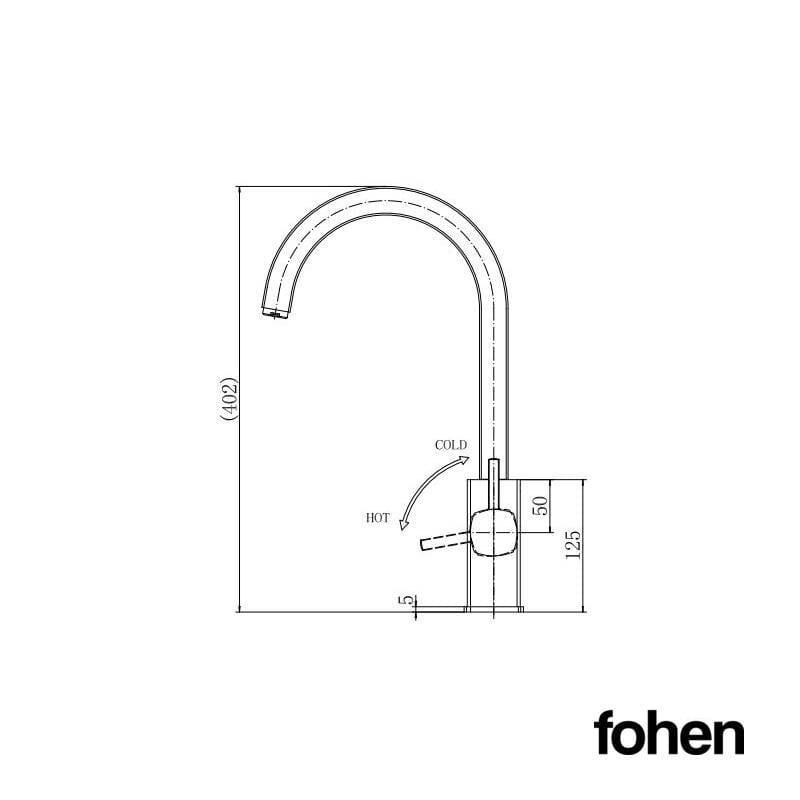 Fohen CK06CG Fohën Figaro Brushed Gold Boiling Water Tap