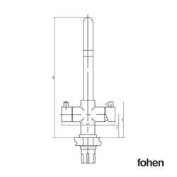 Image of Fohen Fohen Brushed Gold 3-in-1 Boiling Water Tap