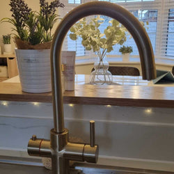 Image of Fohen Fohen Furnas Brushed Gunmetal Grey Boiling Water Tap 